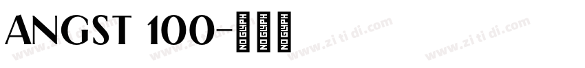 Angst 100字体转换